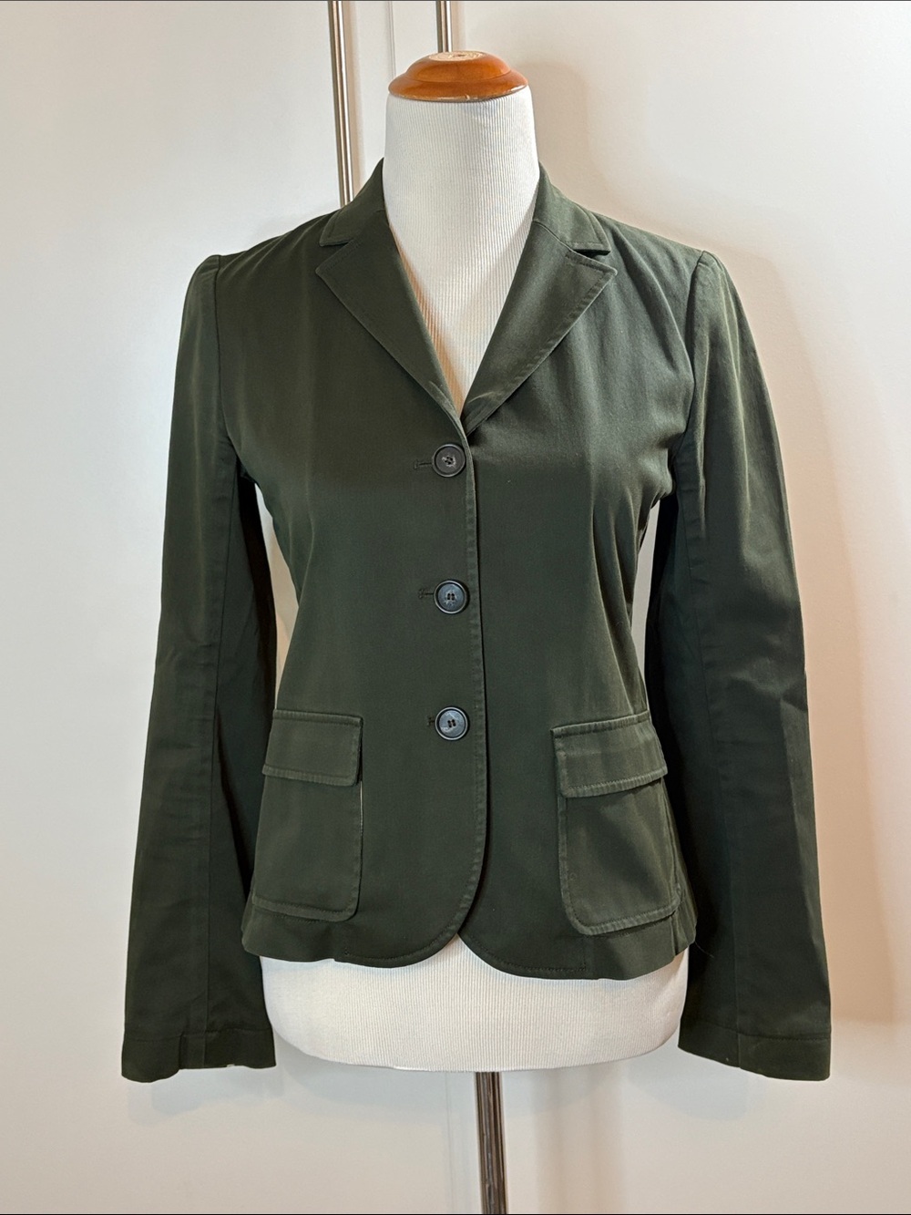 Theory Olive Green Tailored Blazer Jacket 6